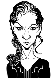 Hilary Hahn - caricatura do violinista americano